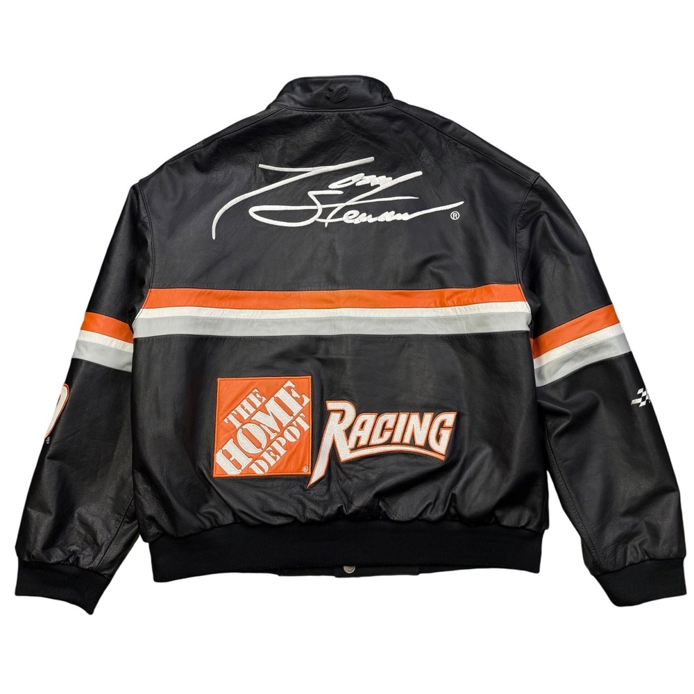 Tony‎ Stewart 20 Home Depot Leather NASCAR Jacket Chase Reversible L - Picture 2 of 11